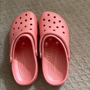 Pink crocs
